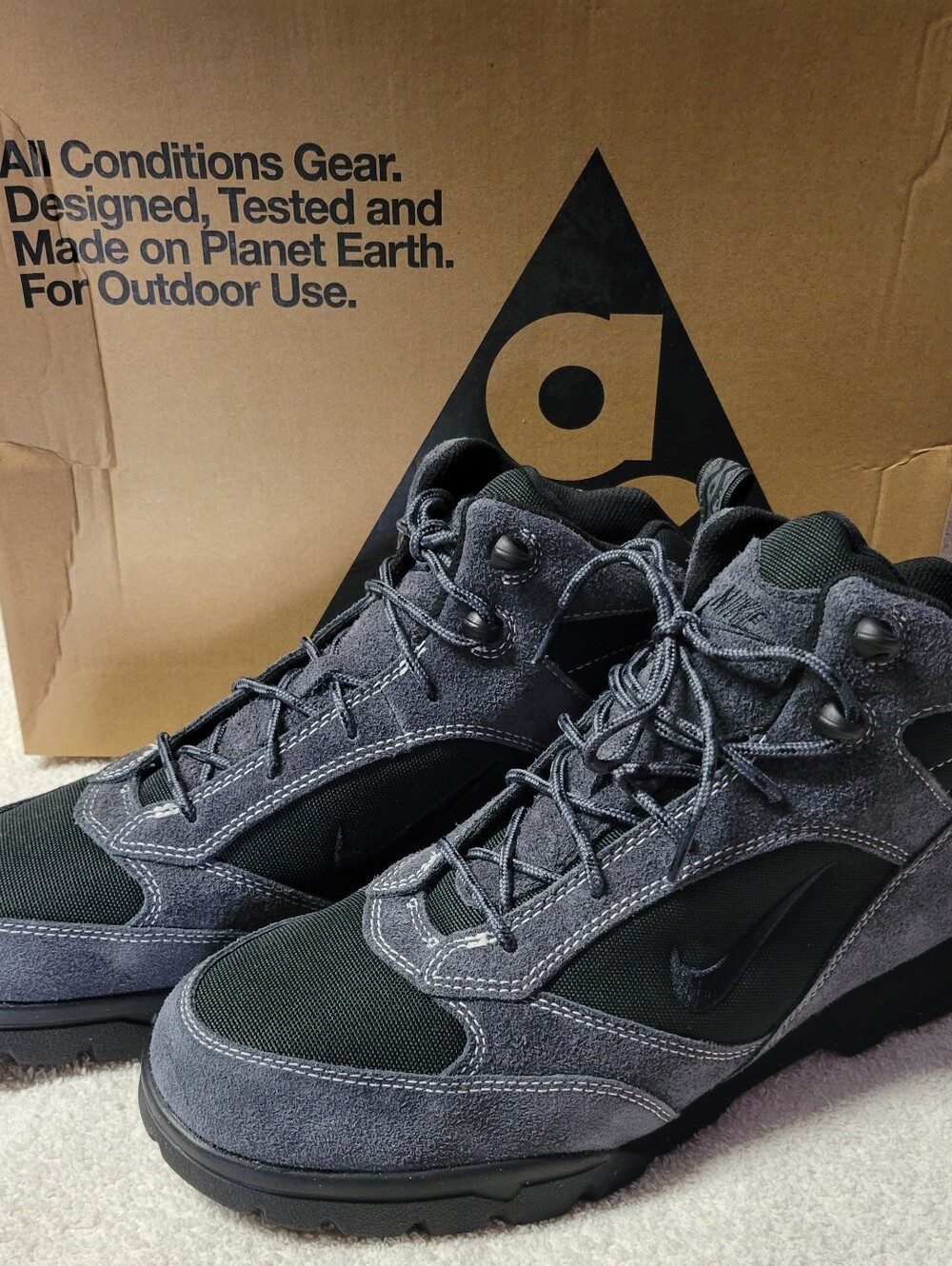 Nike ACG Torre Mid Waterproof Hiking Boots Black Grey FD0212-003 size 13 NEW Box